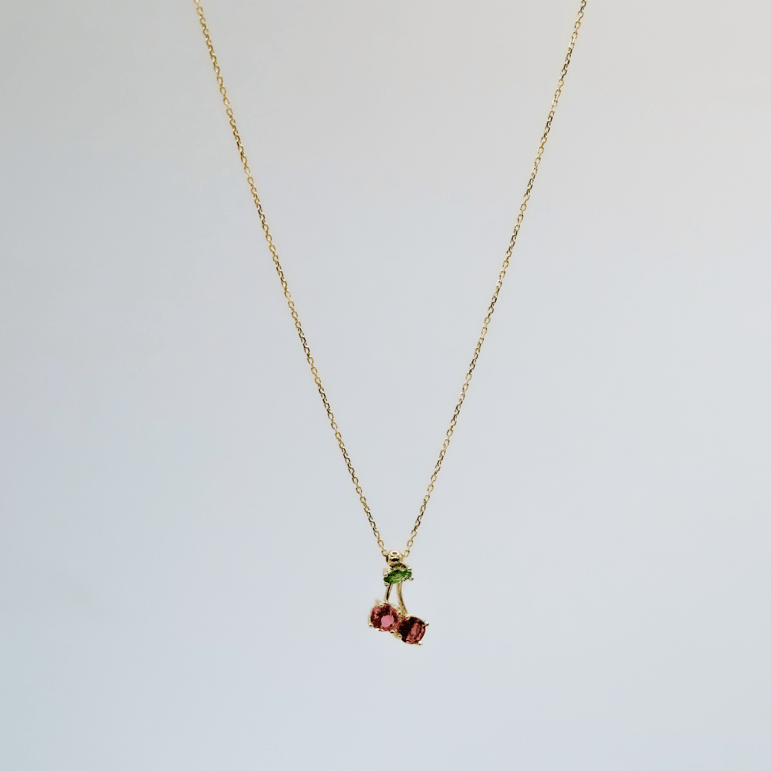 Cherry Blossom Charm Necklace - Full View