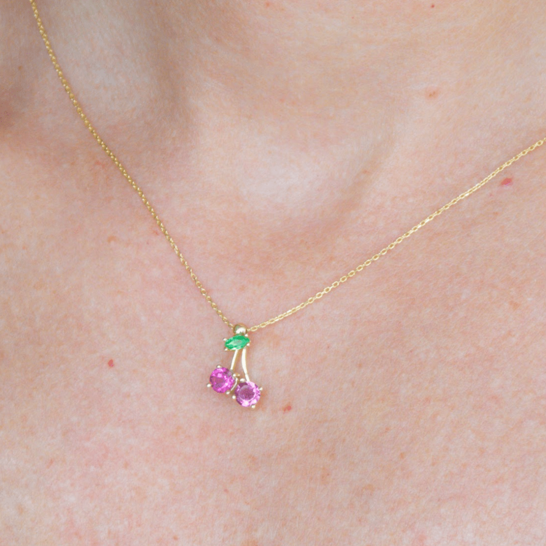 Cherry Blossom Charm Necklace
