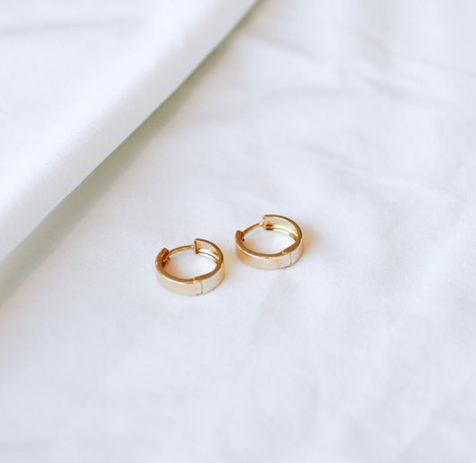 Edgy Huggie Bold Hoop Earrings