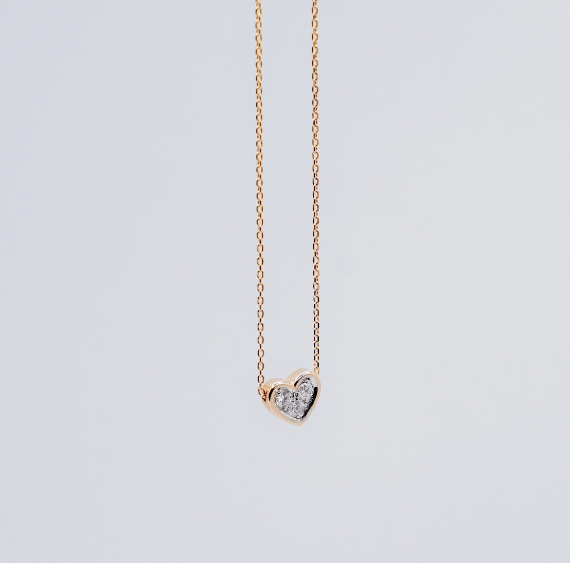 Mini Diamond Heart Necklace - Full View