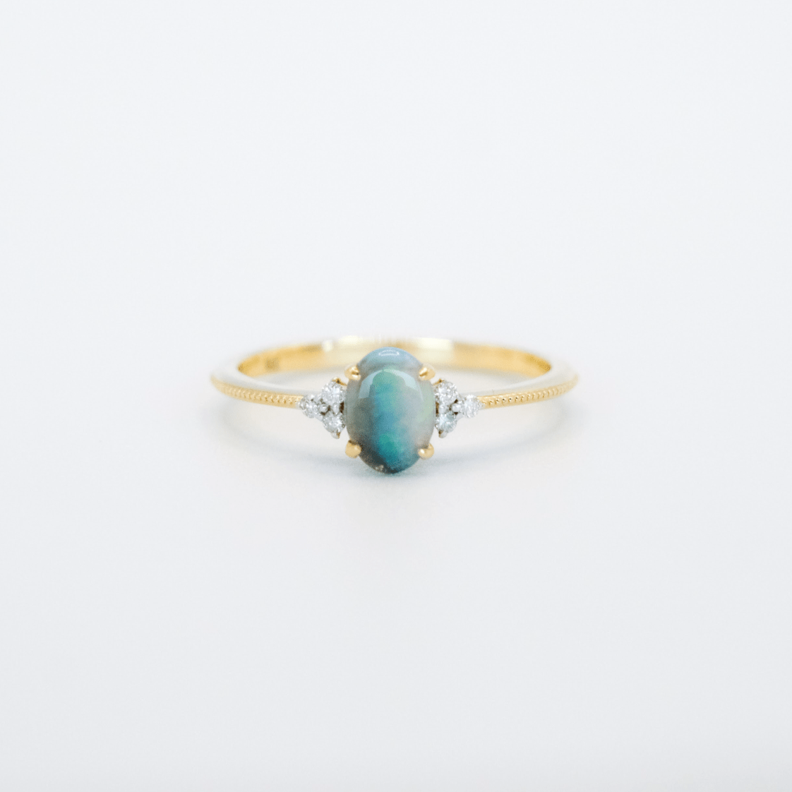 Ariel Opal and Diamond Ring