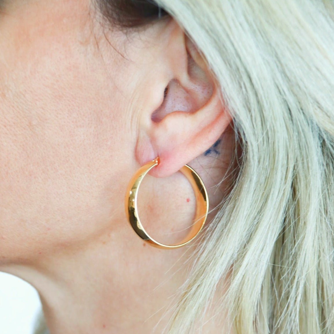 Wearing Chunky Oversized Hoops - 2
