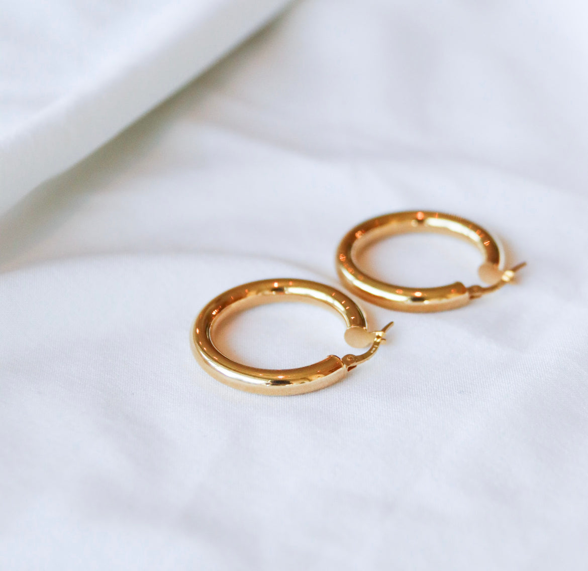 Golden Elegance Hoops