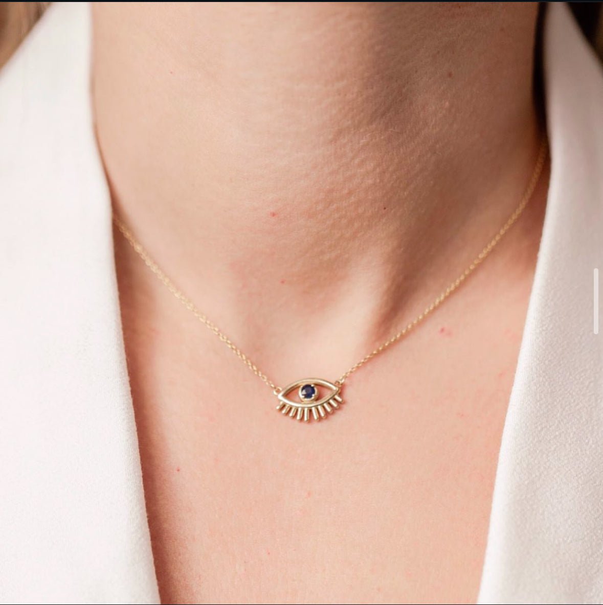 Lashy Evil Eye Necklace - Protection & Style - Lu and Lo Jewellery