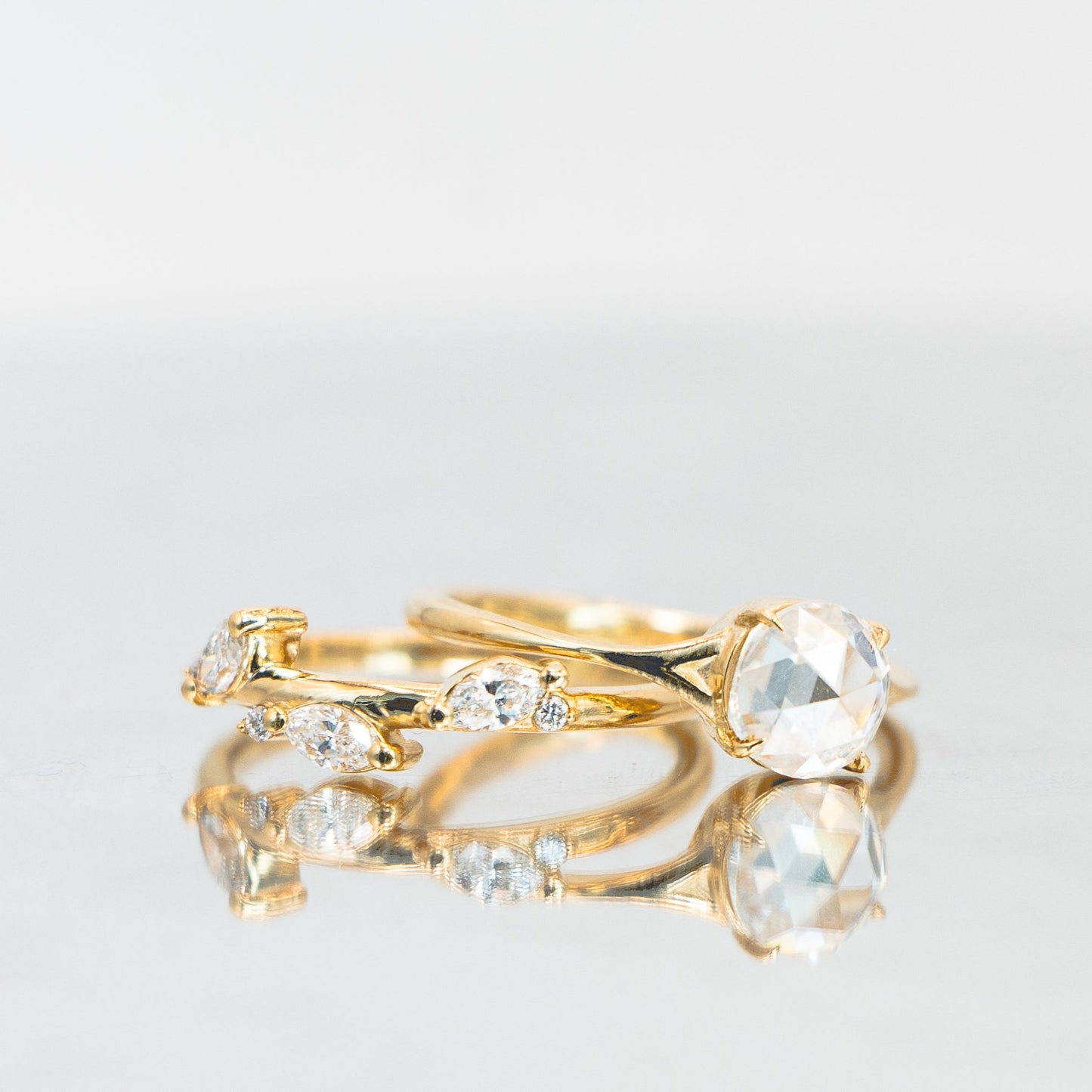 Lyra Three Marquise Diamond Band - Close View