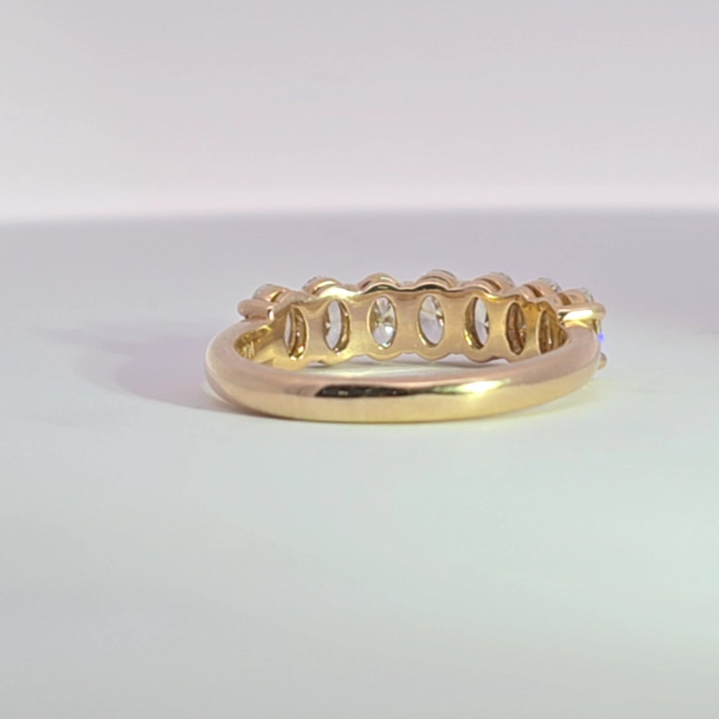 Lustre Diamond Oval Band - Lu and Lo Jewellery