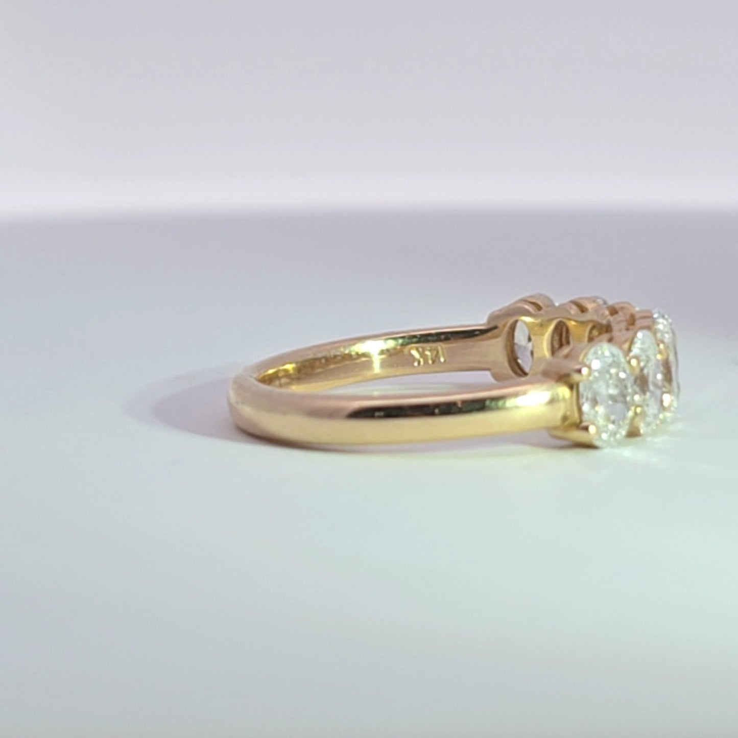 Lustre Diamond Oval Band - Lu and Lo Jewellery