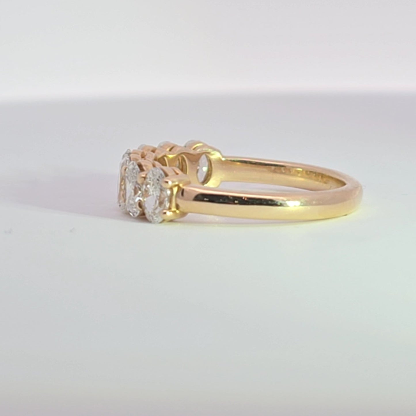 Lustre Diamond Oval Band - Lu and Lo Jewellery