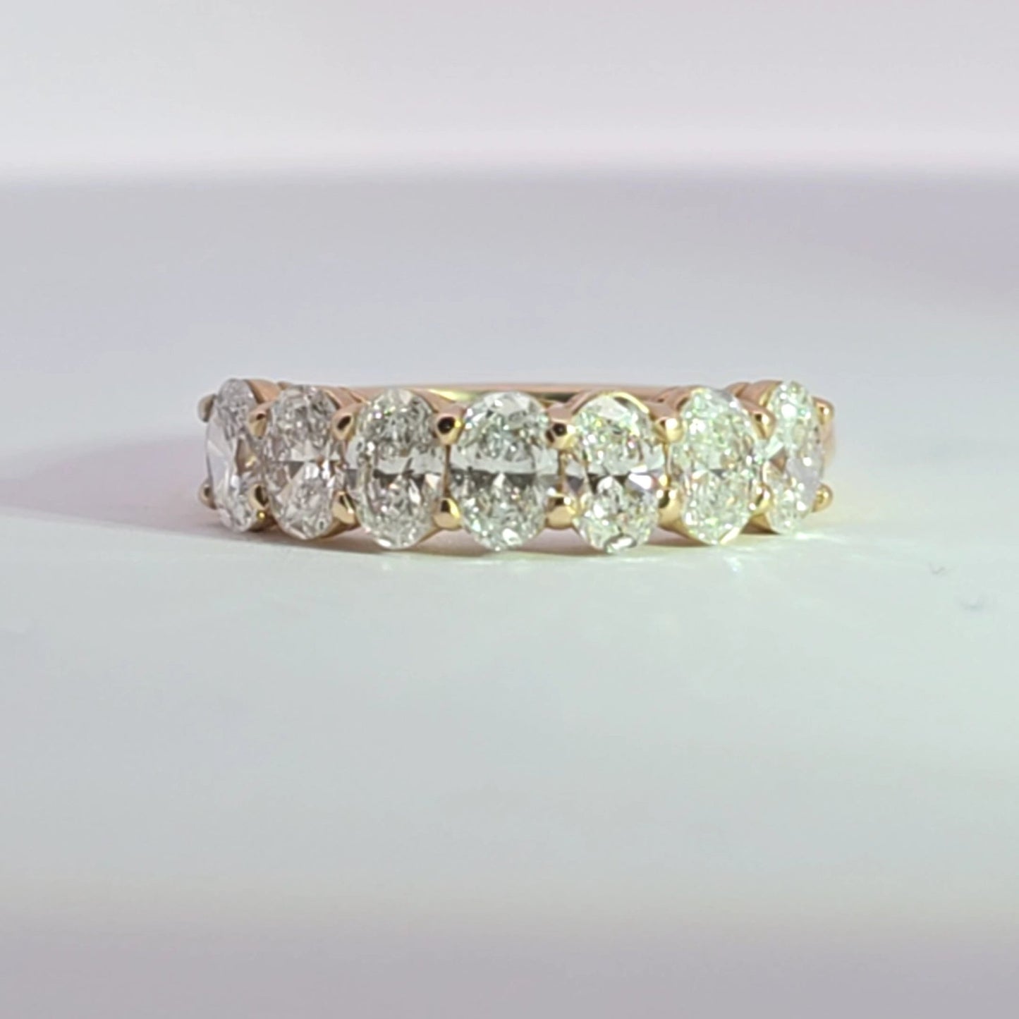 Lustre Diamond Oval Band - Lu and Lo Jewellery