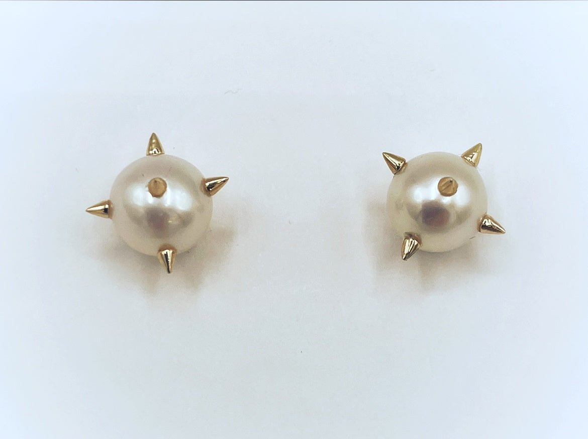 Pearl Spike Studs - Top View