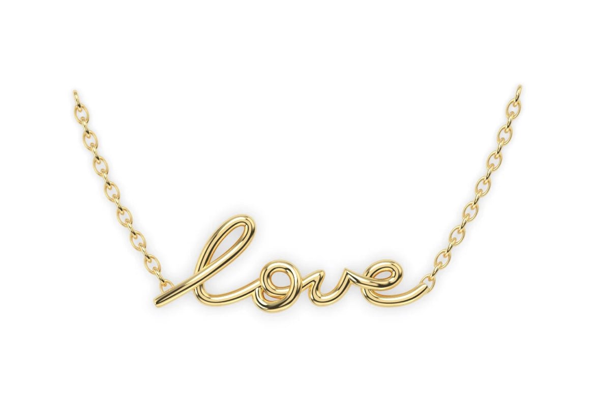Love Featuring Cable Chain Necklace - Close View