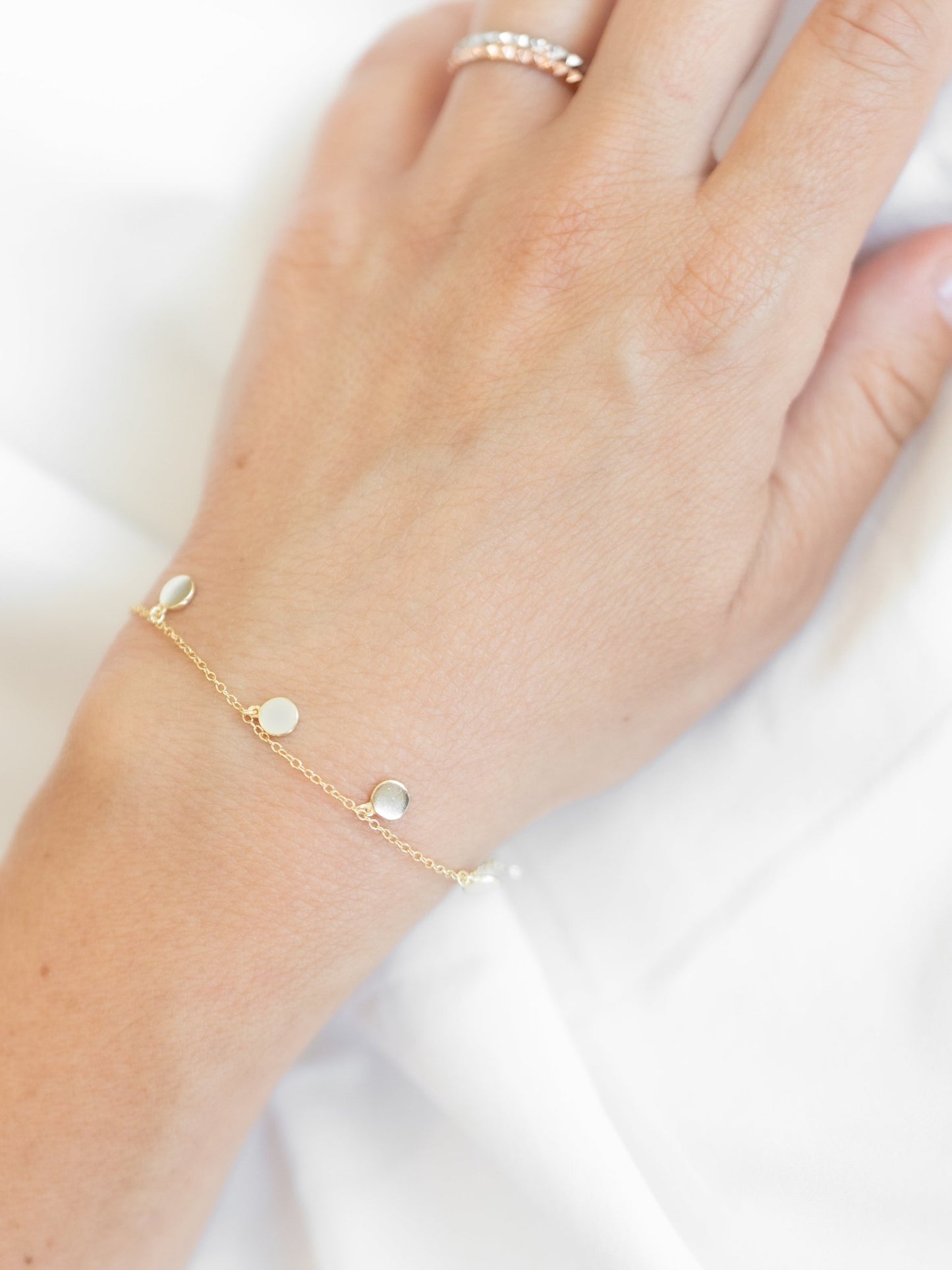 Wearing Mini Disc Bracelet