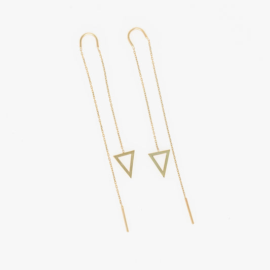 Open Triangle Threader Earrings