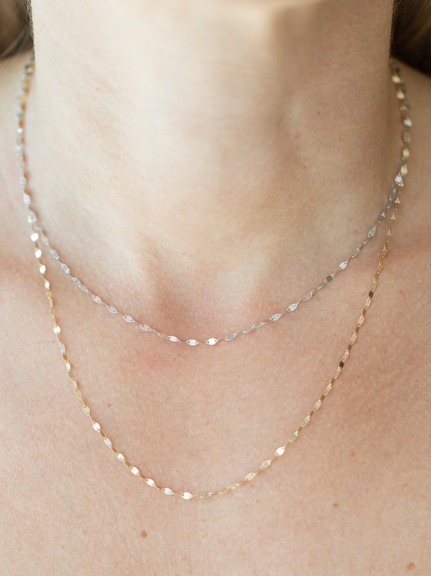 Wearing Disco Choker Sparkling Necklace