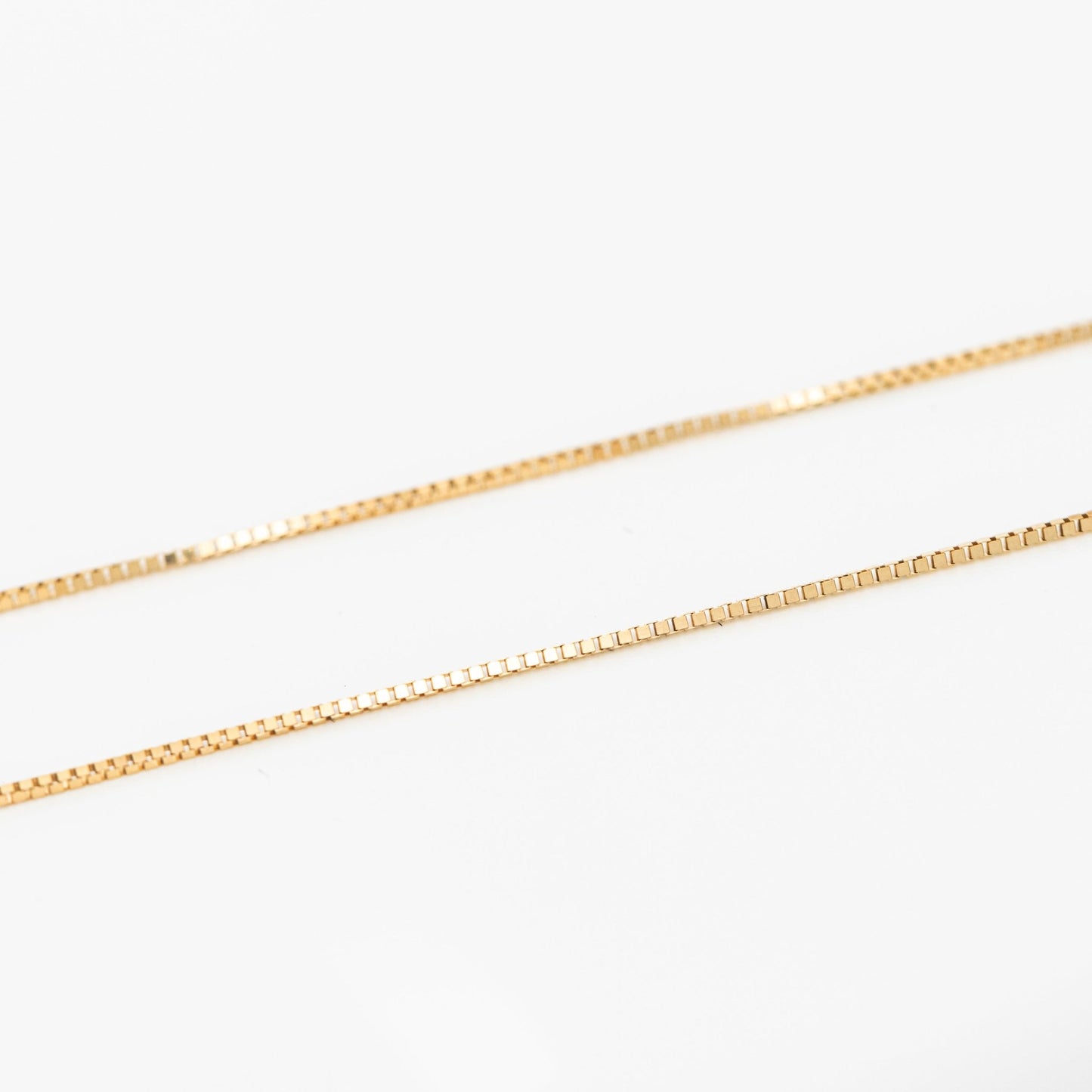 Classic Box Chain Necklace - Close View
