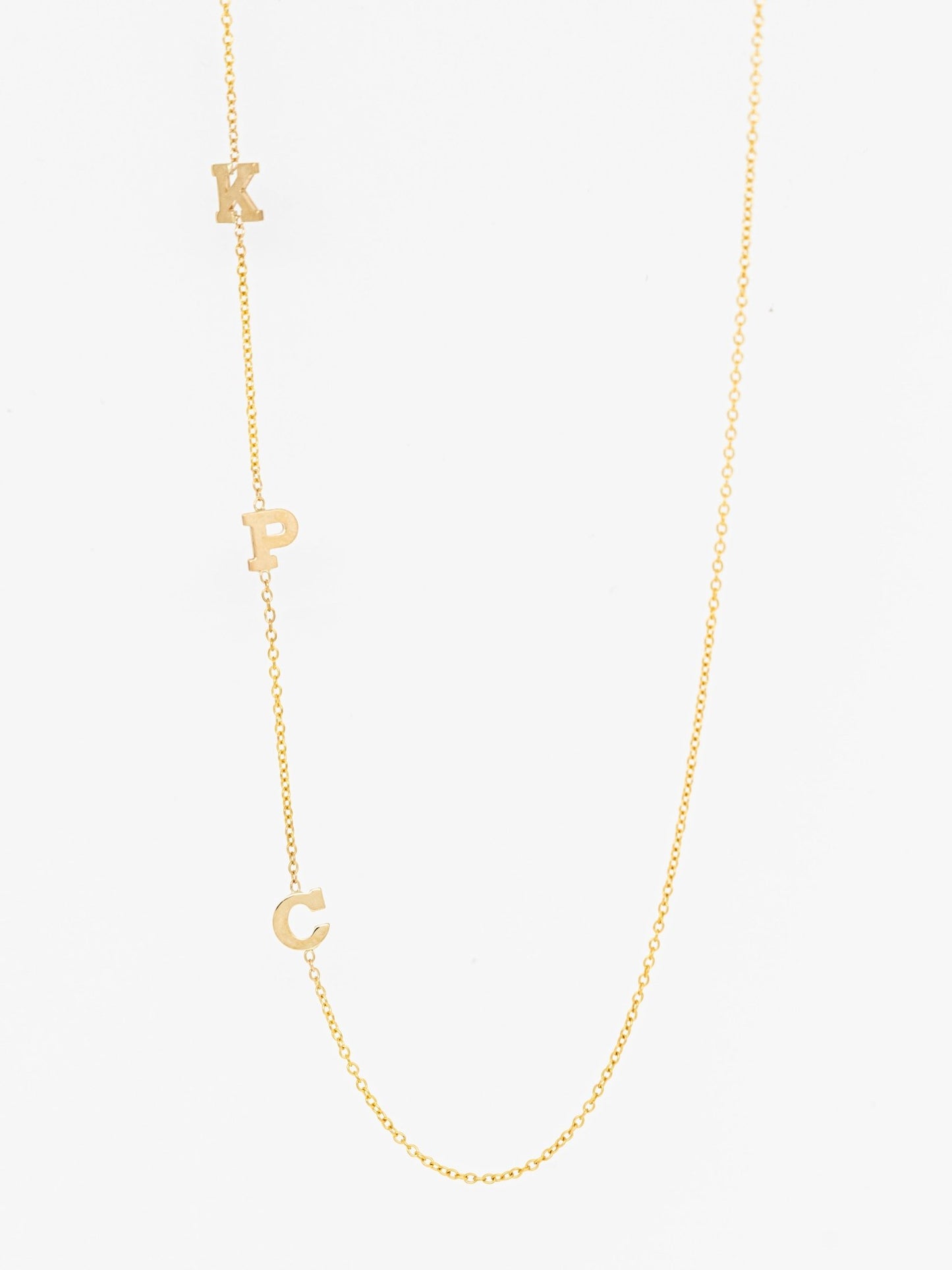 Triple Small Initial Personalized Necklace
