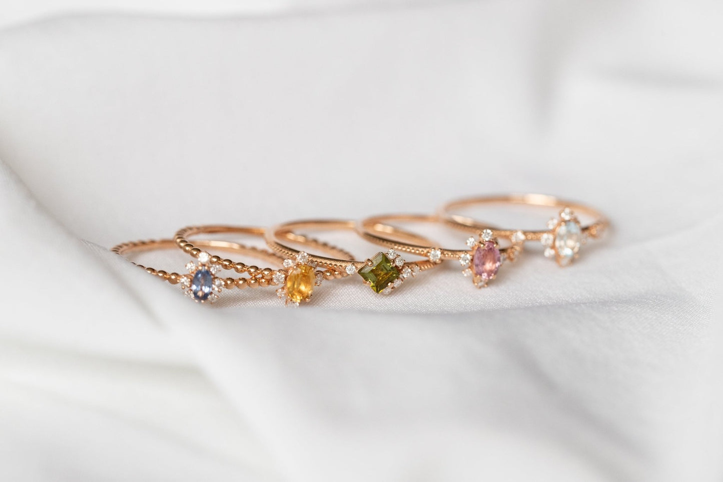 Belle Topaz Bead Rings