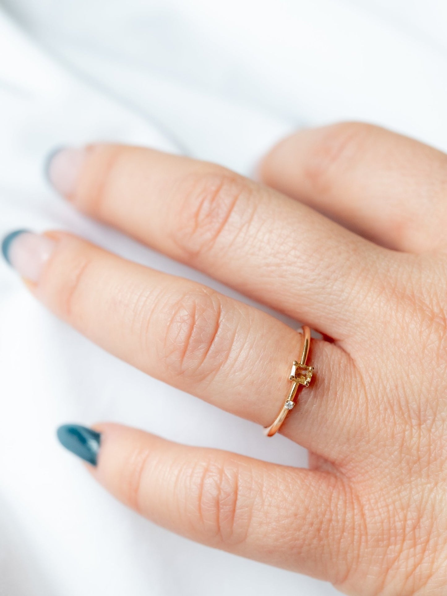 Wearing Adele Champagne Diamond Ring