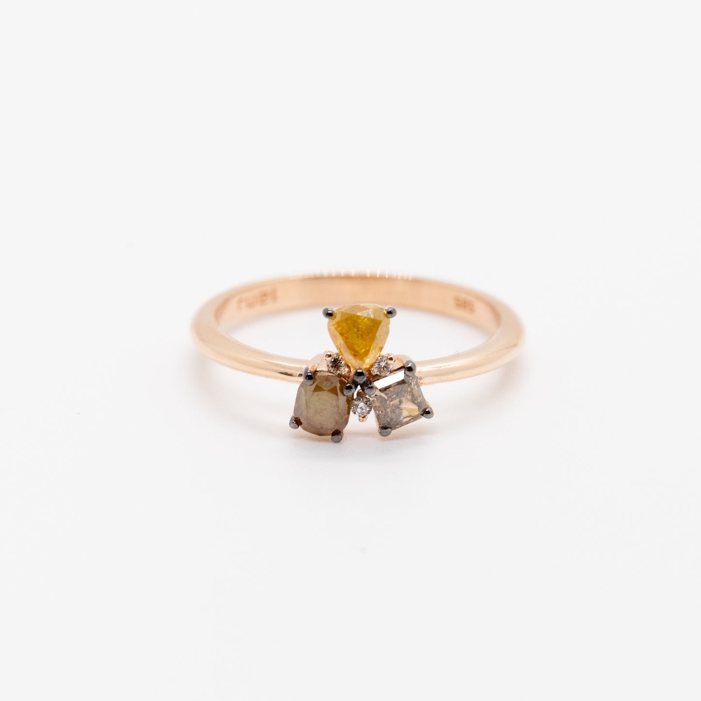 Pocahontas 3 Champagne Diamonds Ring