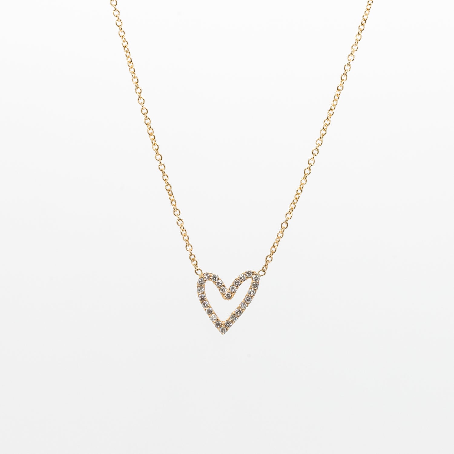 Diamond Heart Pendant Necklace