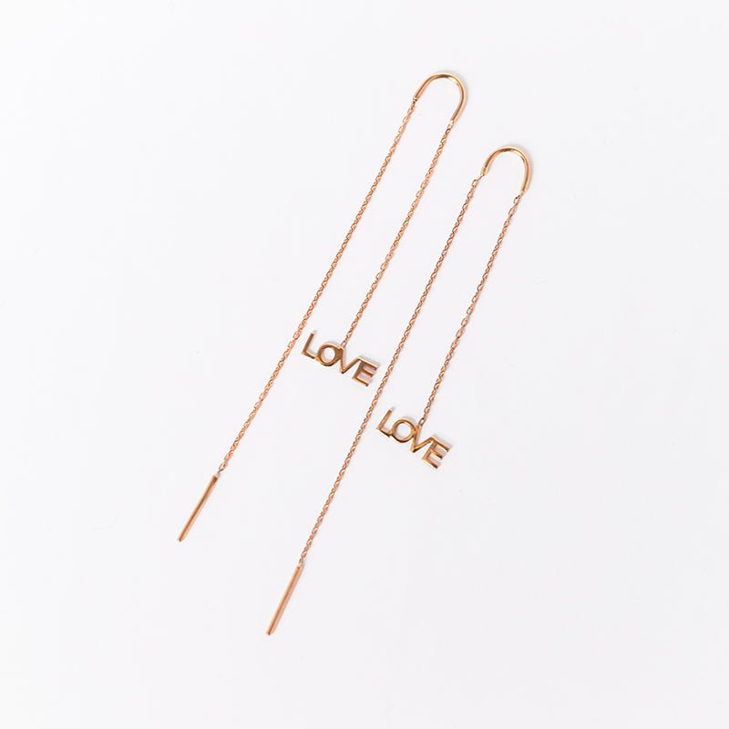 Threader Earring Love