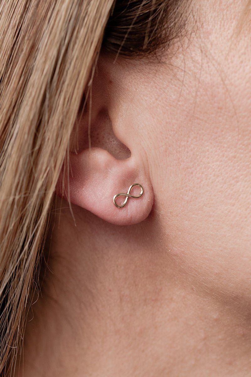 Small Infinity Stud Earring