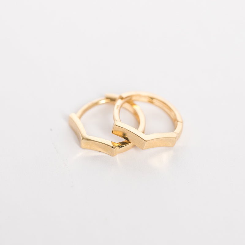 Mini Penta Gold Hoop