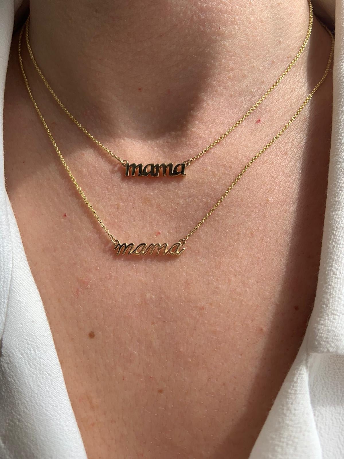 Wearing Mama Meaningful Necklace