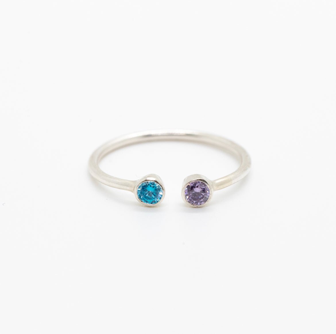 Double Bezel Birthstone Ring – Personalized Gemstone