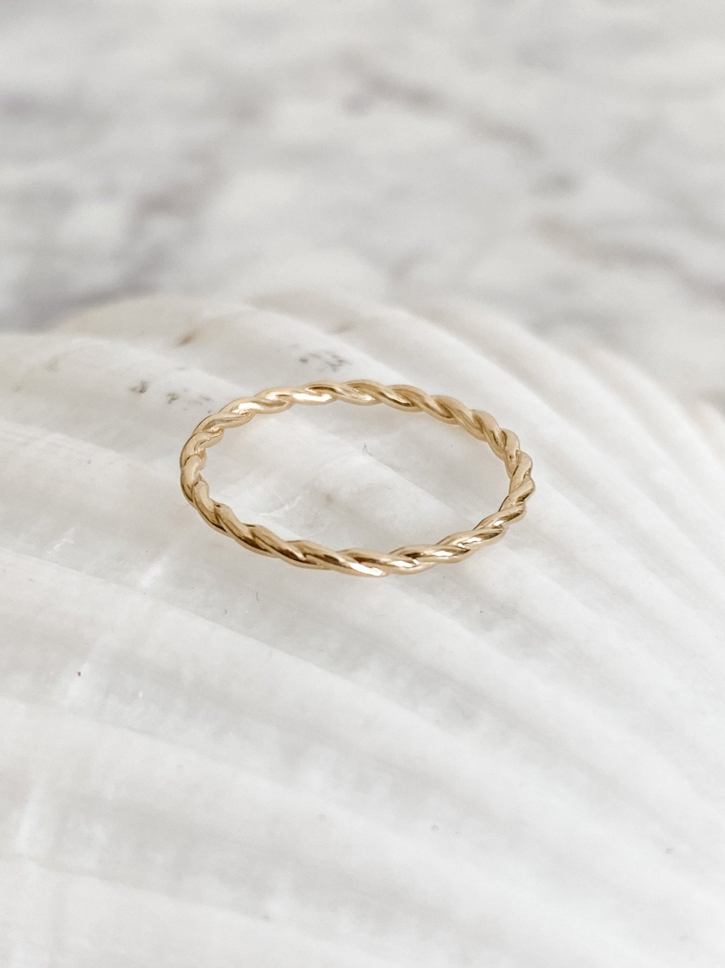 Selene Twist Promise Ring - 14K Yellow Gold