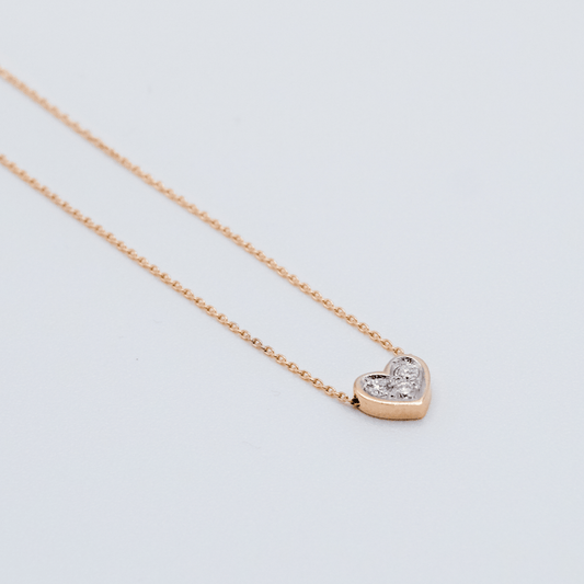 Mini Diamond Heart Necklace