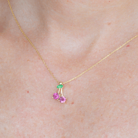 Cherry Blossom Charm Necklace