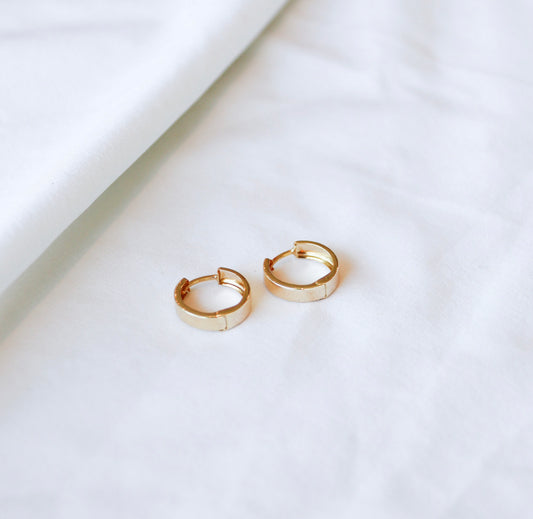 Edgy Huggie Bold Hoop Earrings