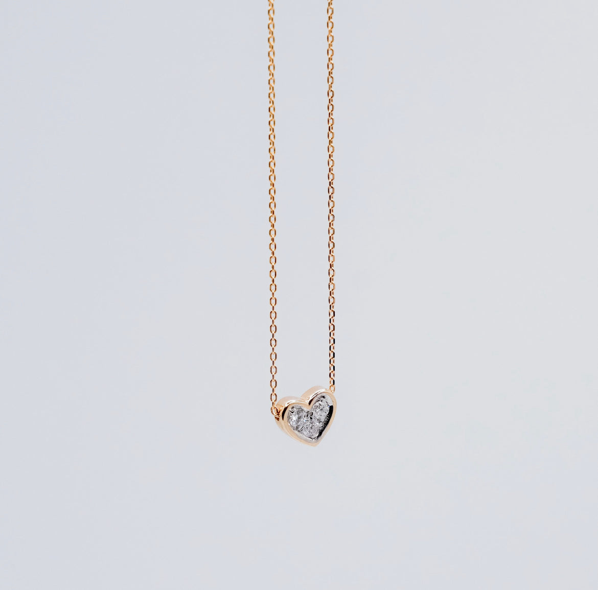 Mini Diamond Heart Necklace - Full View