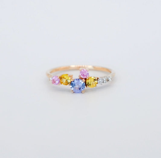 Softest Hue Pastel Sapphire Ring