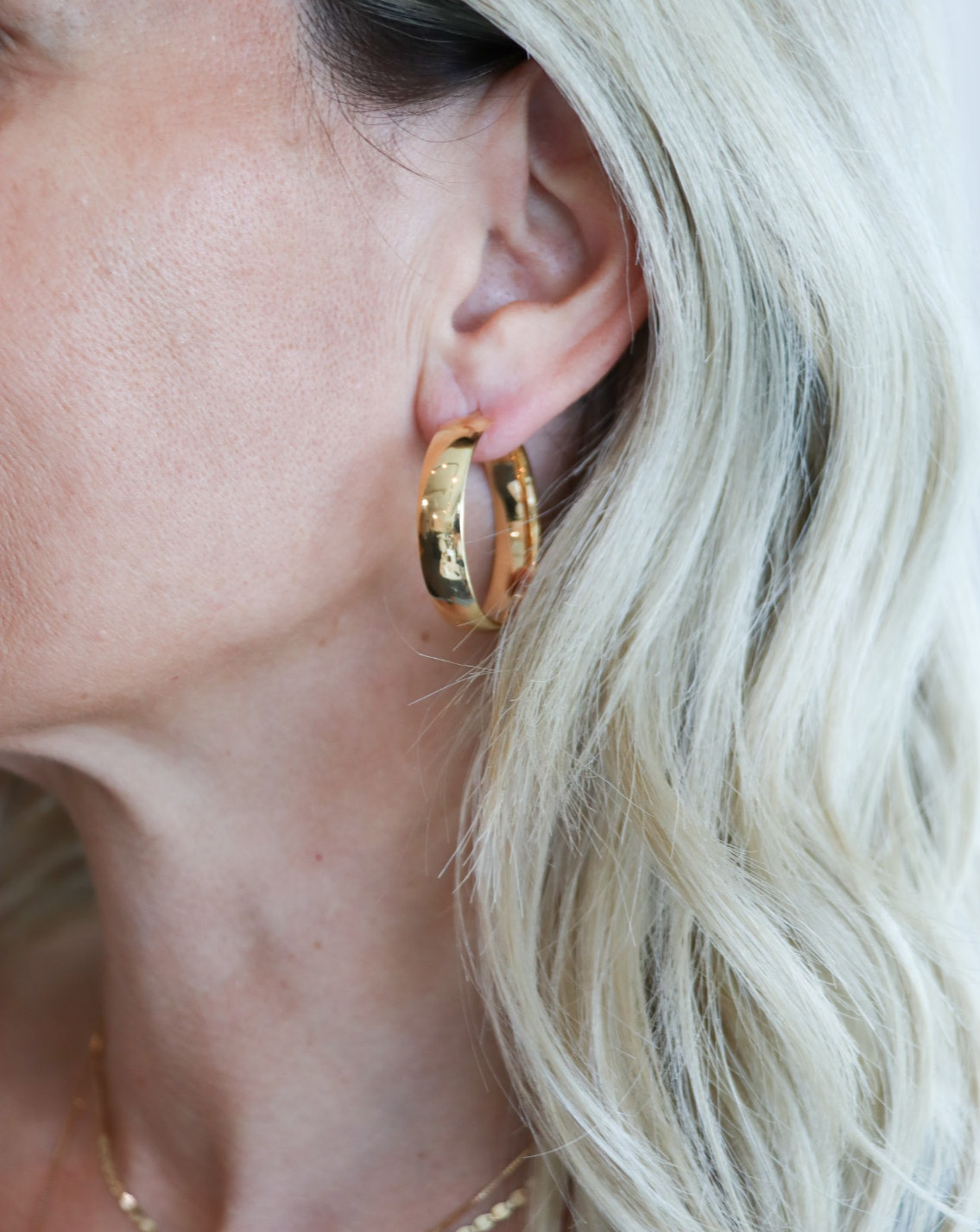 Wearing Chunky Oversized Hoops - 1