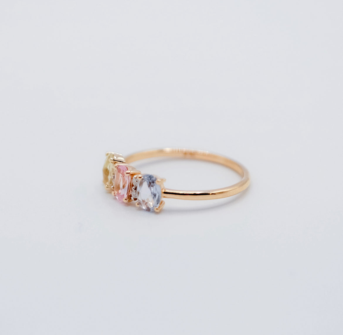Softest Hue Unicorn Sapphire Ring - Side View