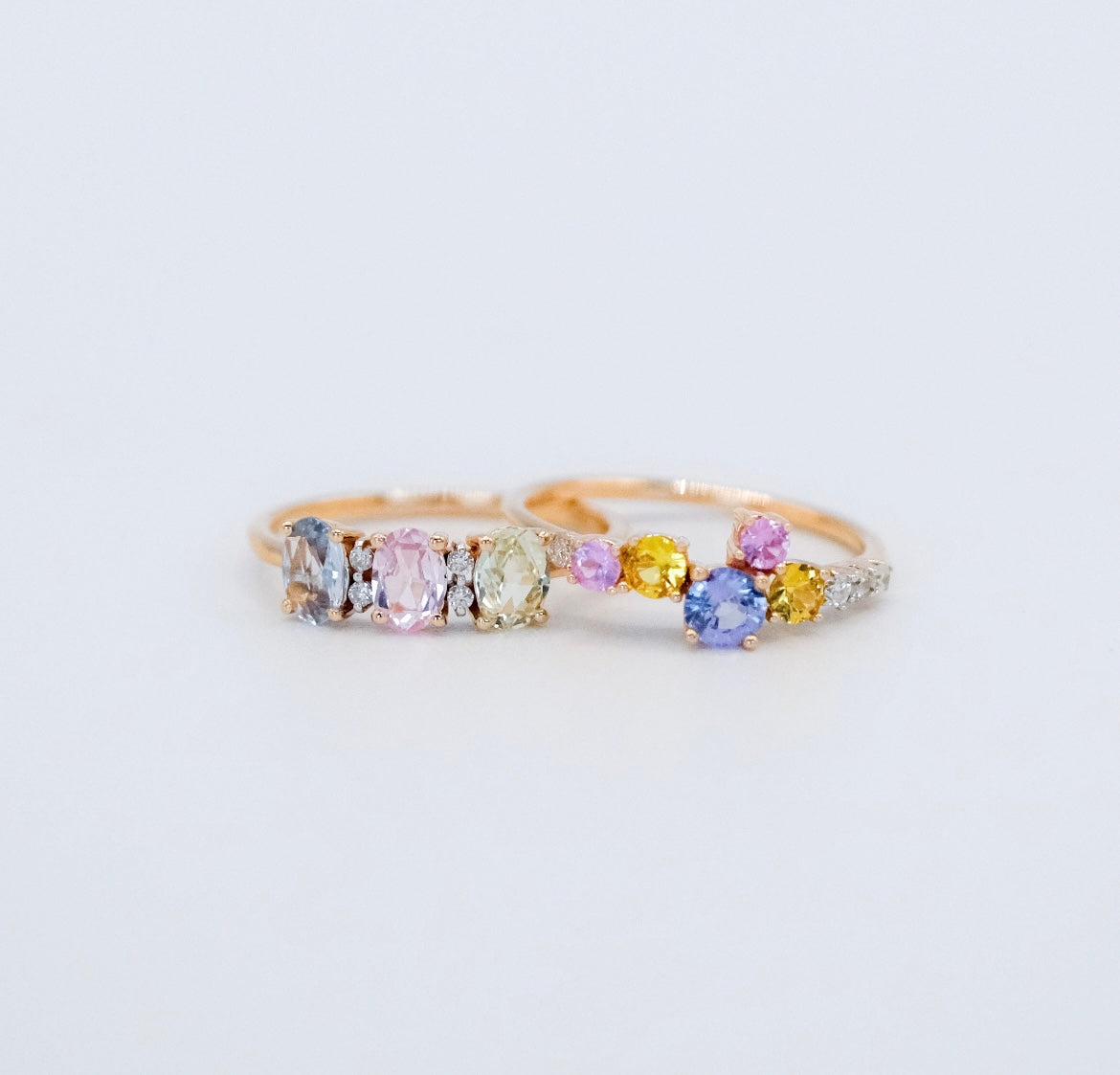 Softest Hue Unicorn Sapphire Ring  - Close View