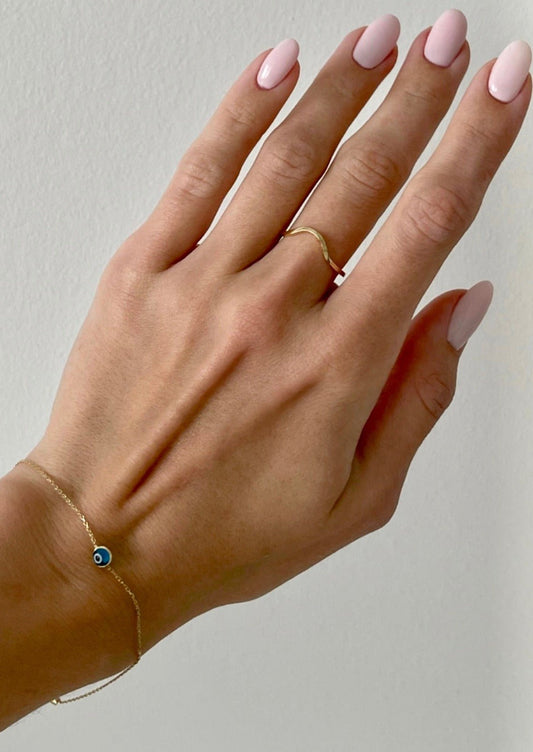 Mavi Single Blue Enamel Eye Bracelet