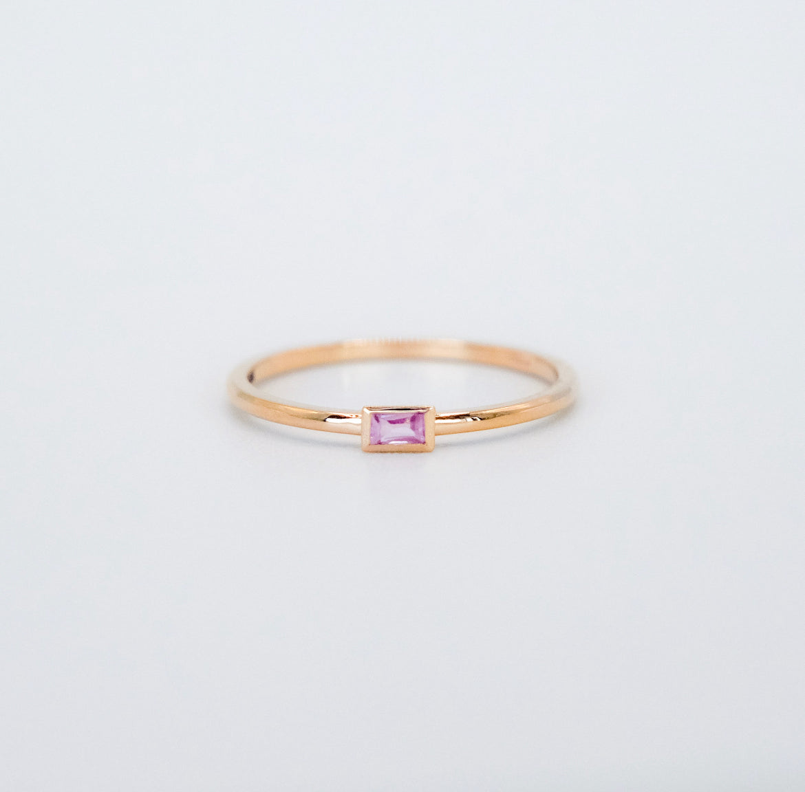 Mini Bezel Baguette Ring