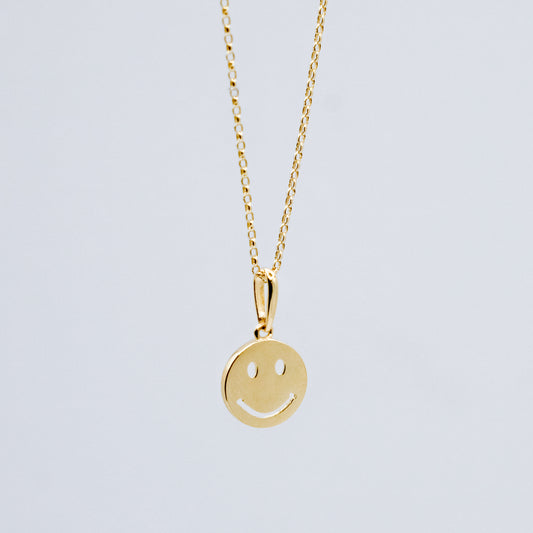 Happy Face Pendant Necklace - Close View