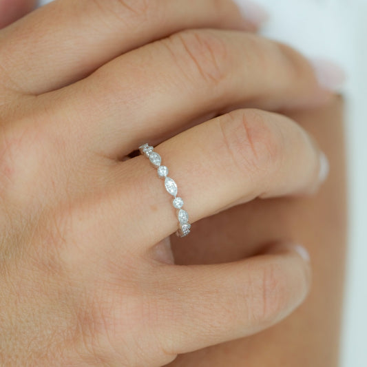 Aurora Diamond Weding Band - Lu and Lo Jewellery