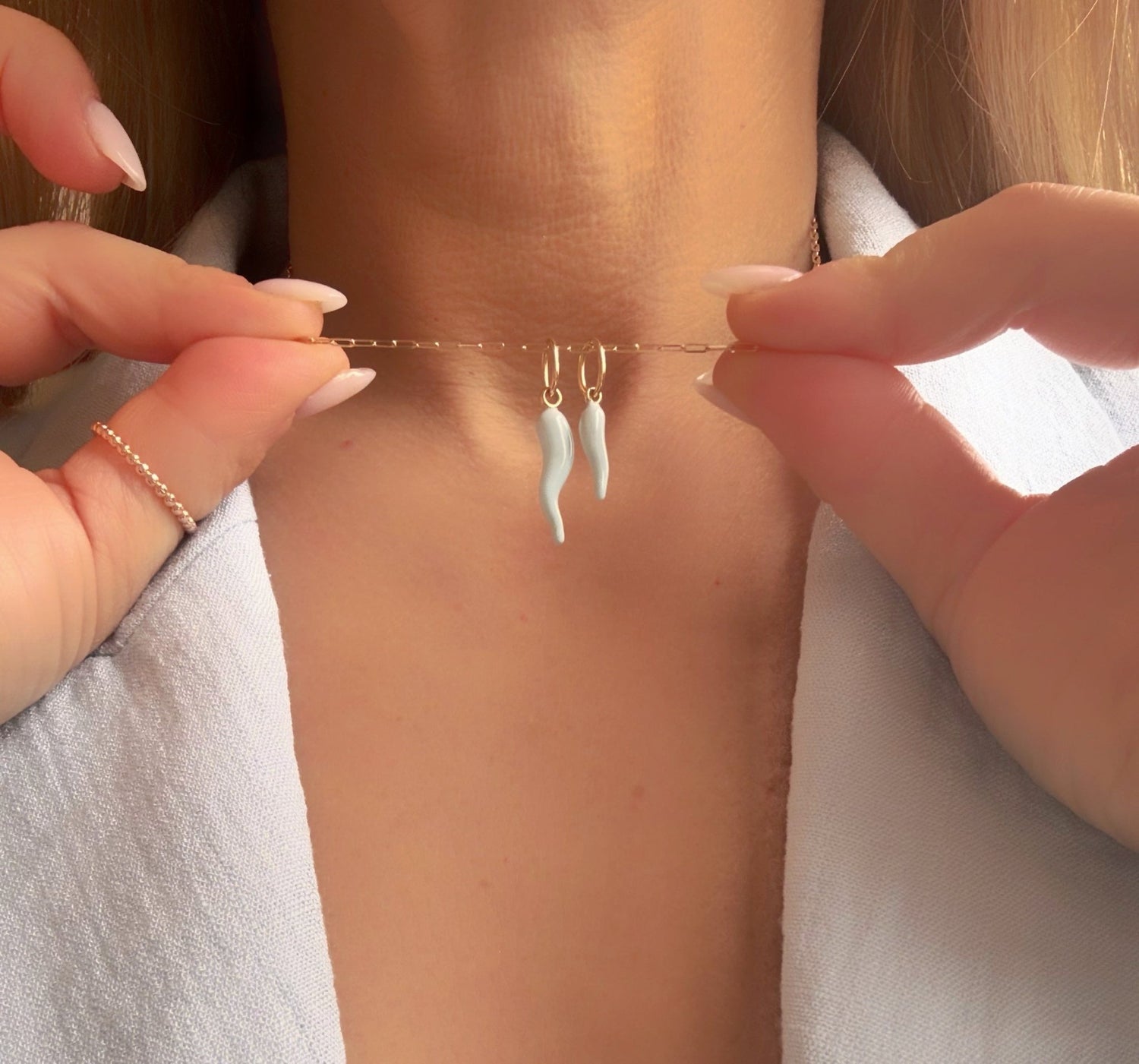 Azzurro Cornicello - Lu and Lo Jewellery