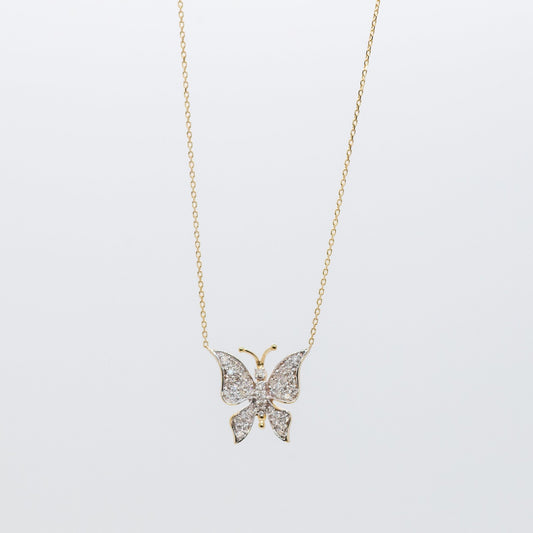 Diamond Flutterfly Necklace - Lu and Lo Jewellery