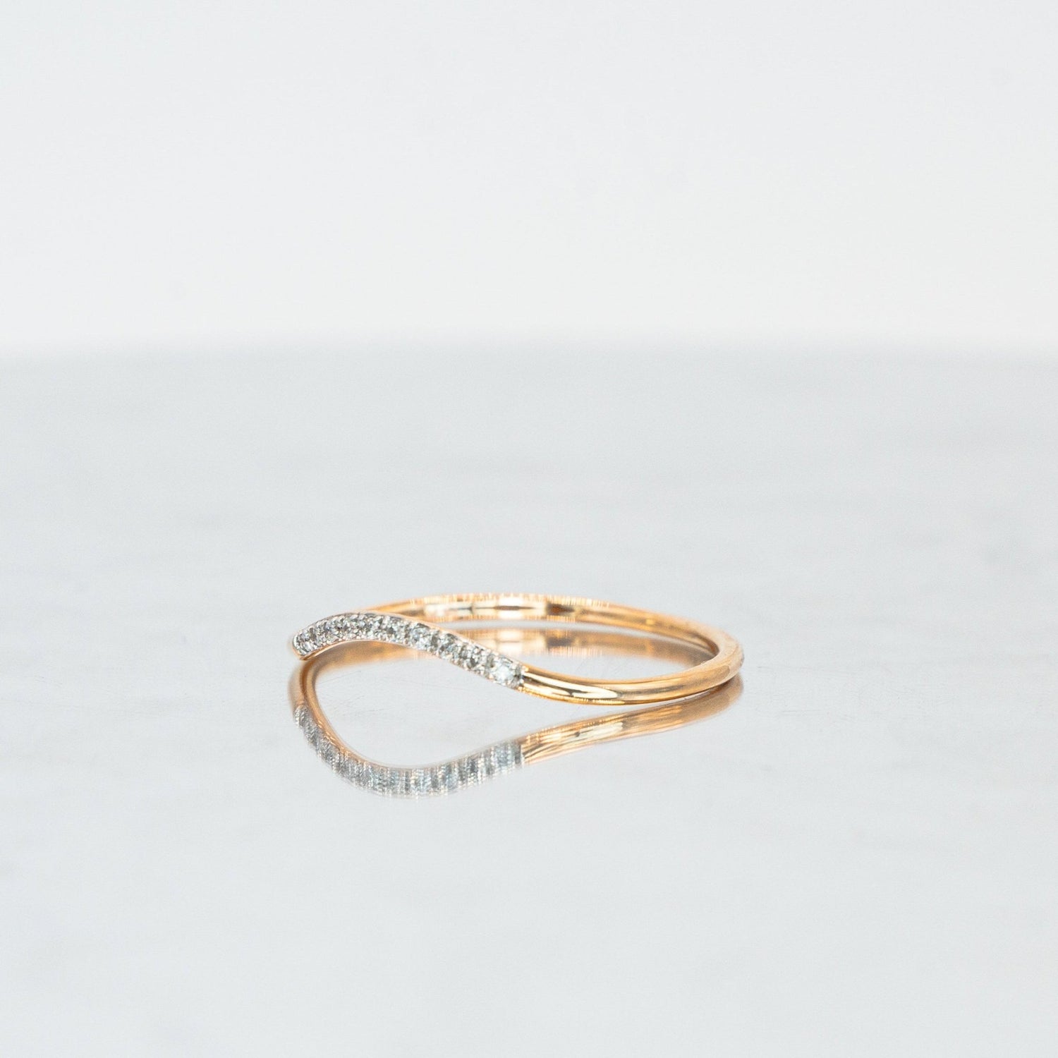 Diamond Pave Wave Band - Lu and Lo Jewellery