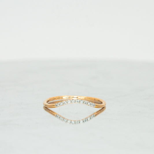 Diamond Pave Wave Band - Lu and Lo Jewellery