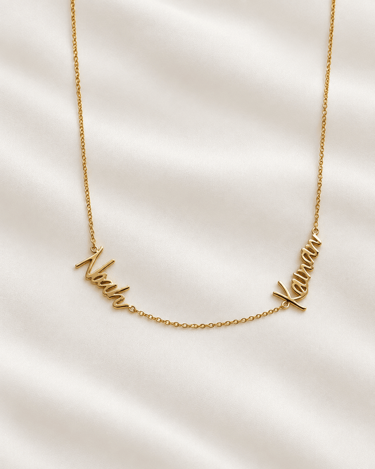 Duo Name Necklace - Lu and Lo Jewellery