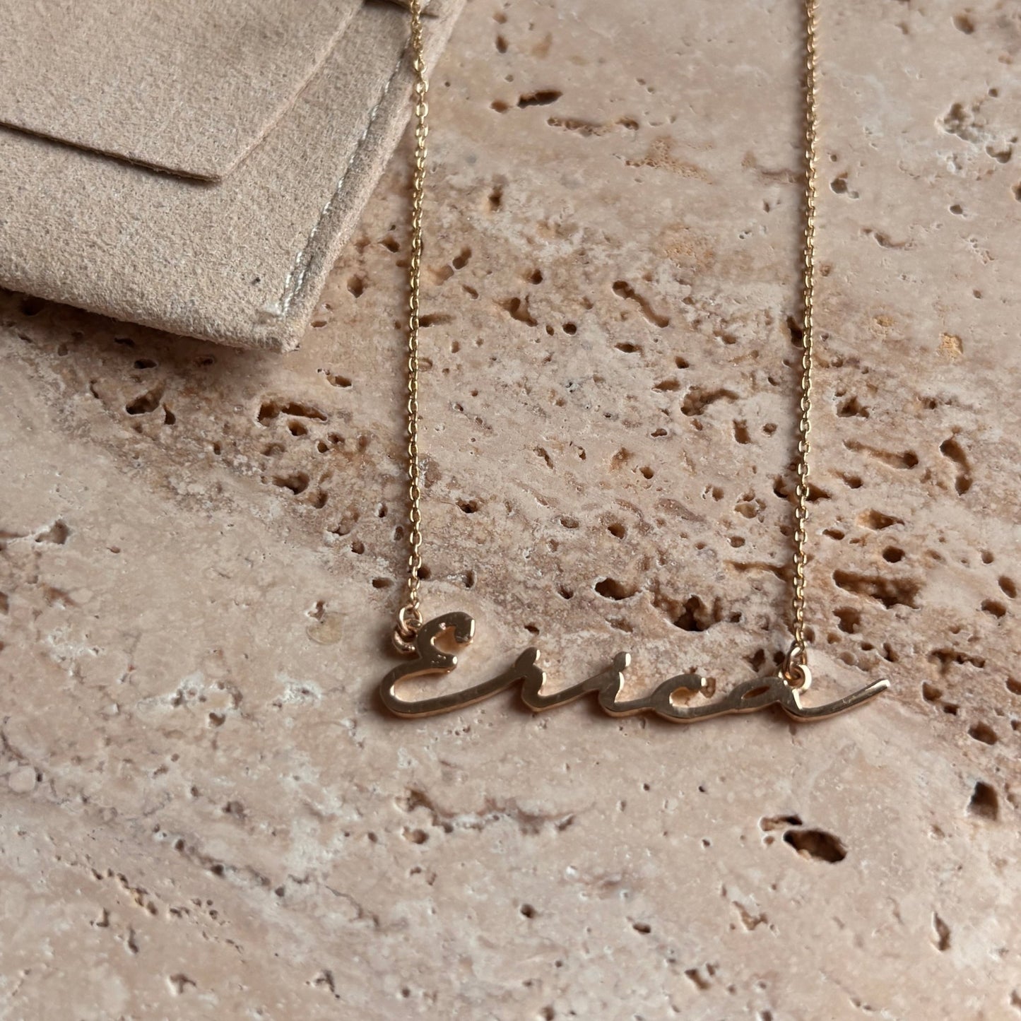 FIne Line Script Necklace - Personalized Jewelry Gift - Lu and Lo Jewellery
