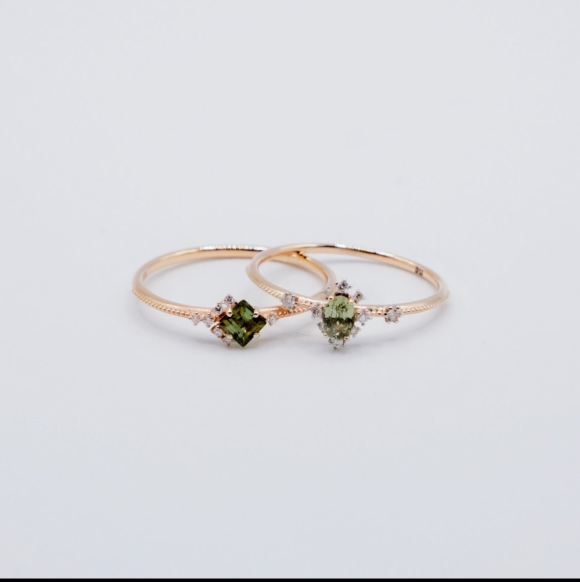 Fiona Peridot Diamond Ring - Lu and Lo Jewellery