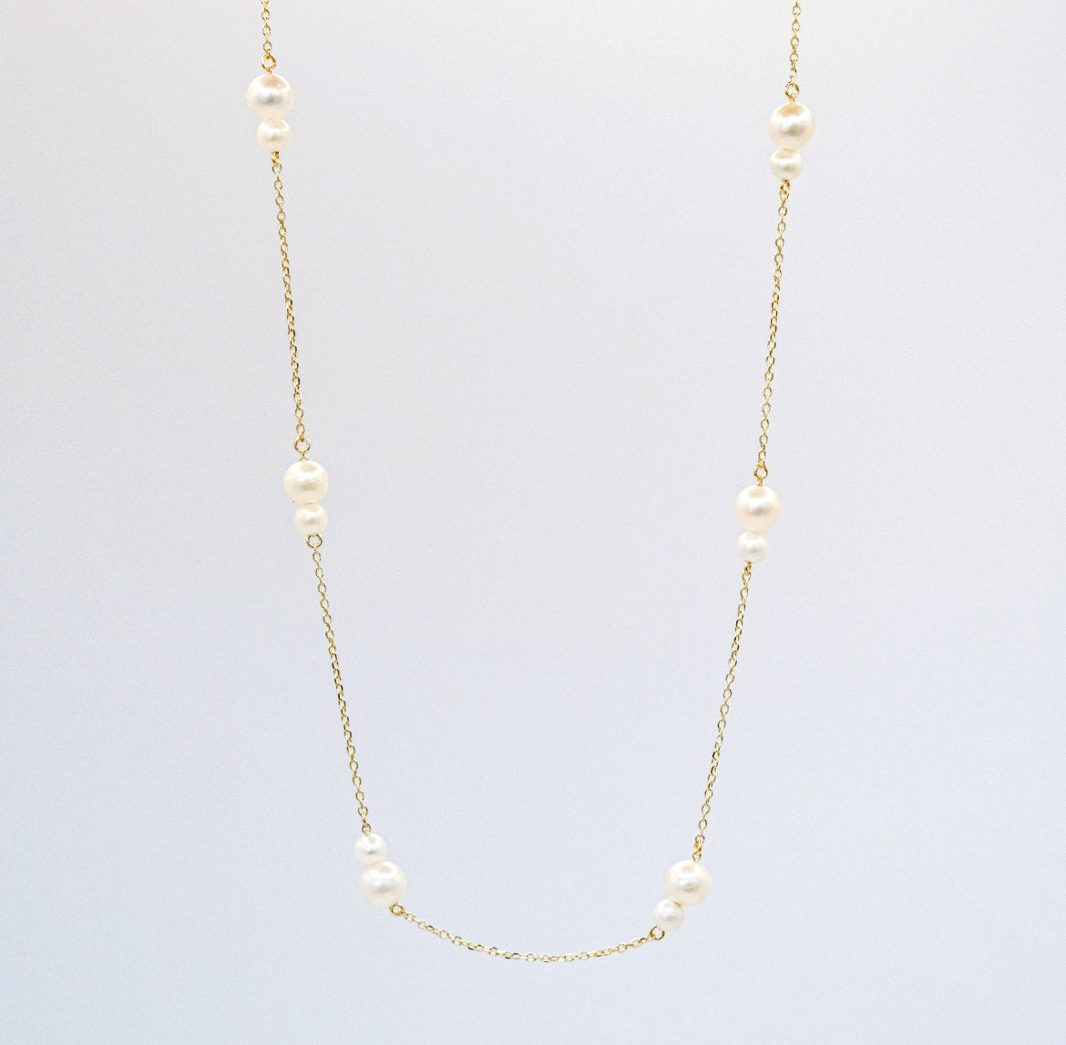 Cable Chain Pearl Necklace